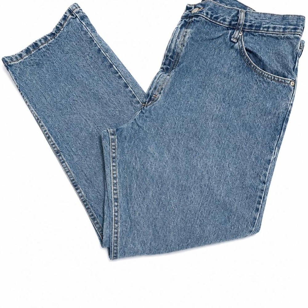Wrangler Mens Relaxed Fit Jeans 42x30 Medium Wash Denim 97601VR Cotton Straight